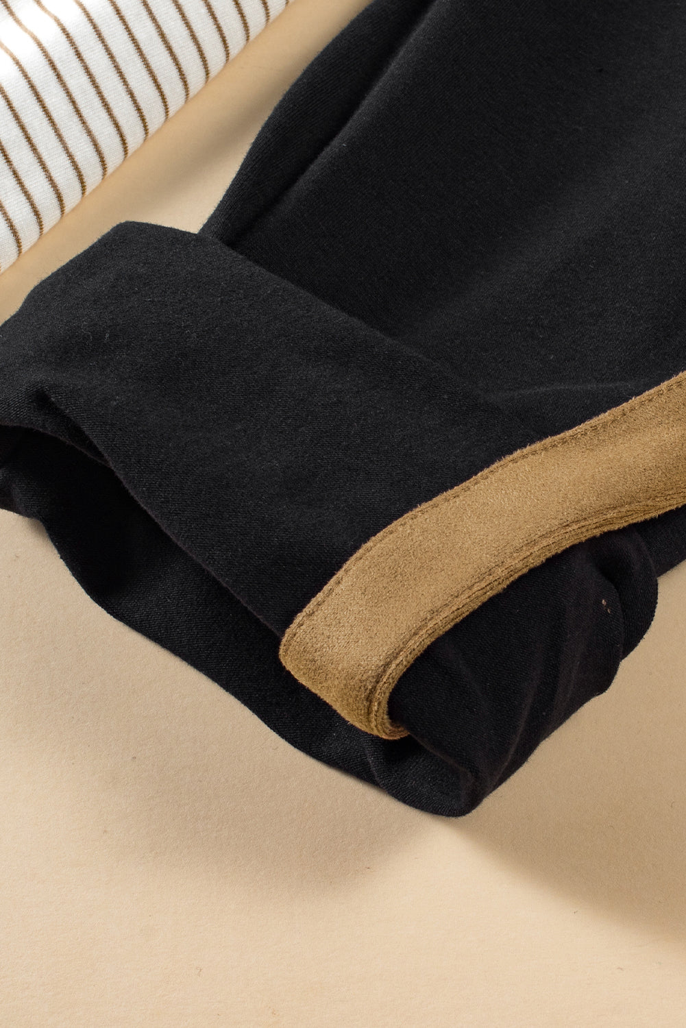 Black Striped Raglan Sleeve Pocket Plus Size Hoodie