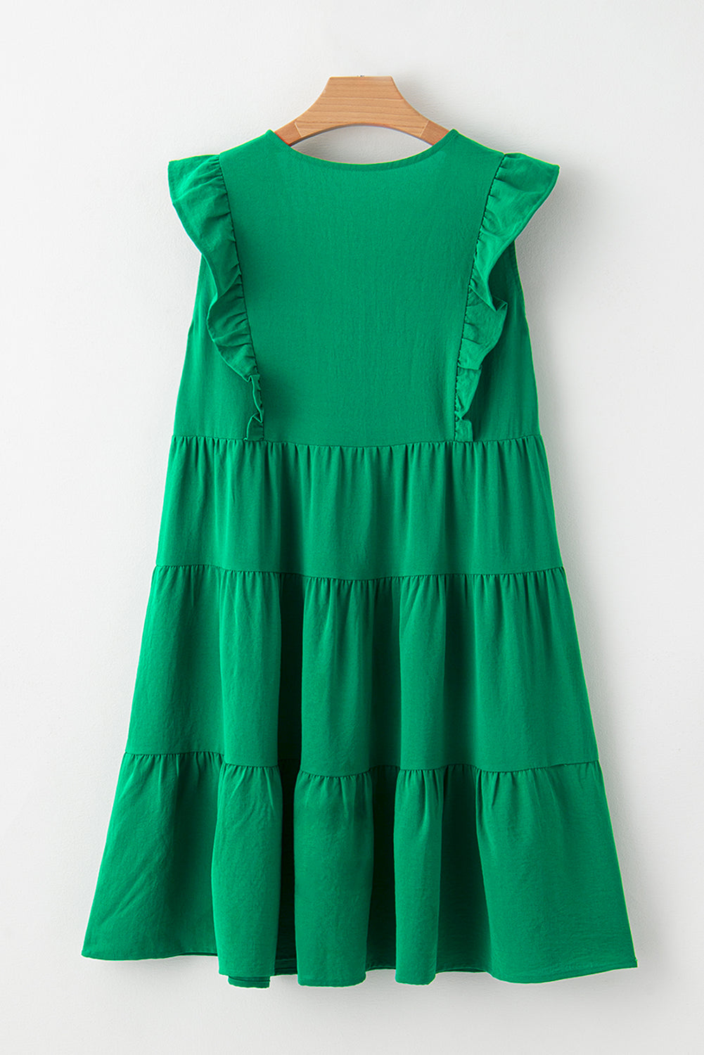 Bright Green V-Neck Ruffle Tiered Mini Dress *** Pre Order*** Not Available till 6/20/24