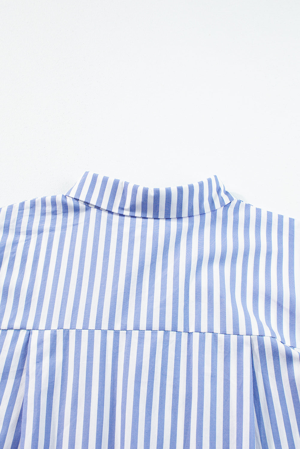 Sky Blue Stripe Dolman Sleeve Oversize Shirt