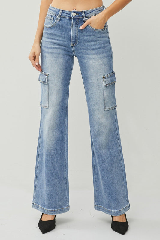 Risen High Rise Cargo Jeans