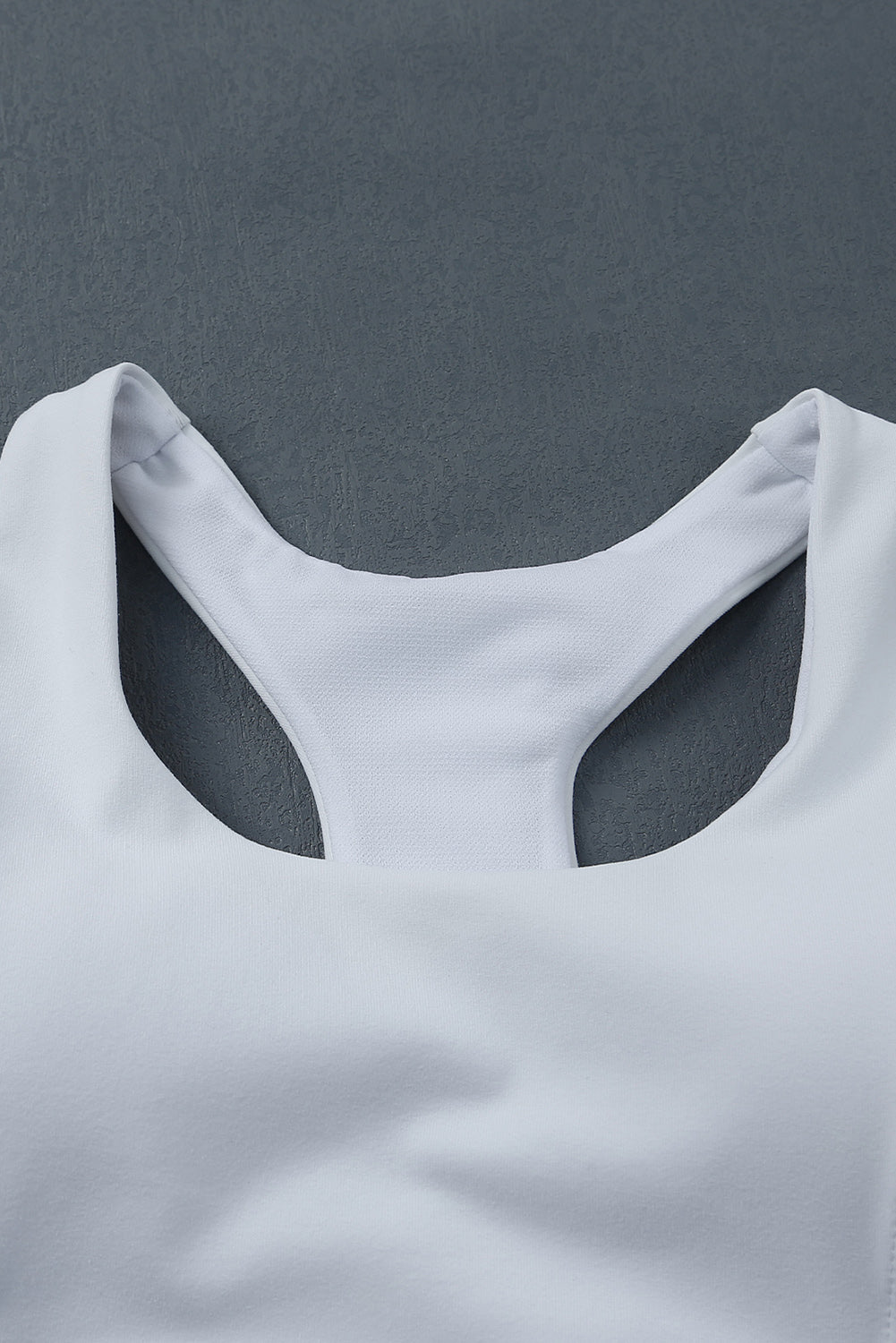 White Athletic Push Up Cut Out Wireless Sports Bra