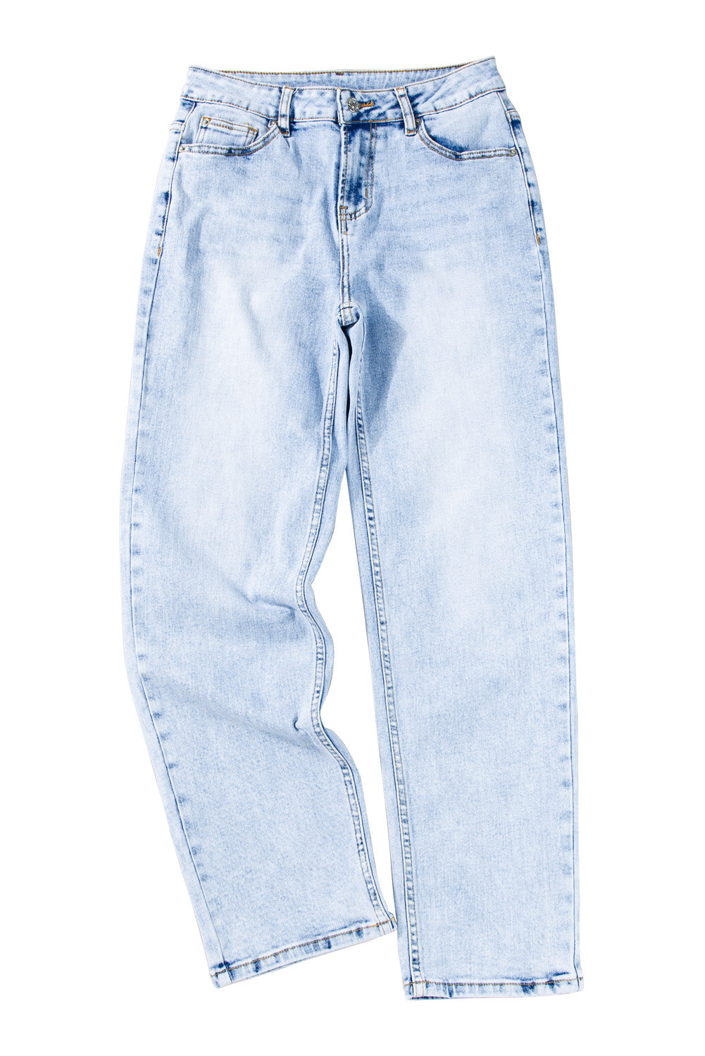 Beau Blue Acid Wash Straight Jeans